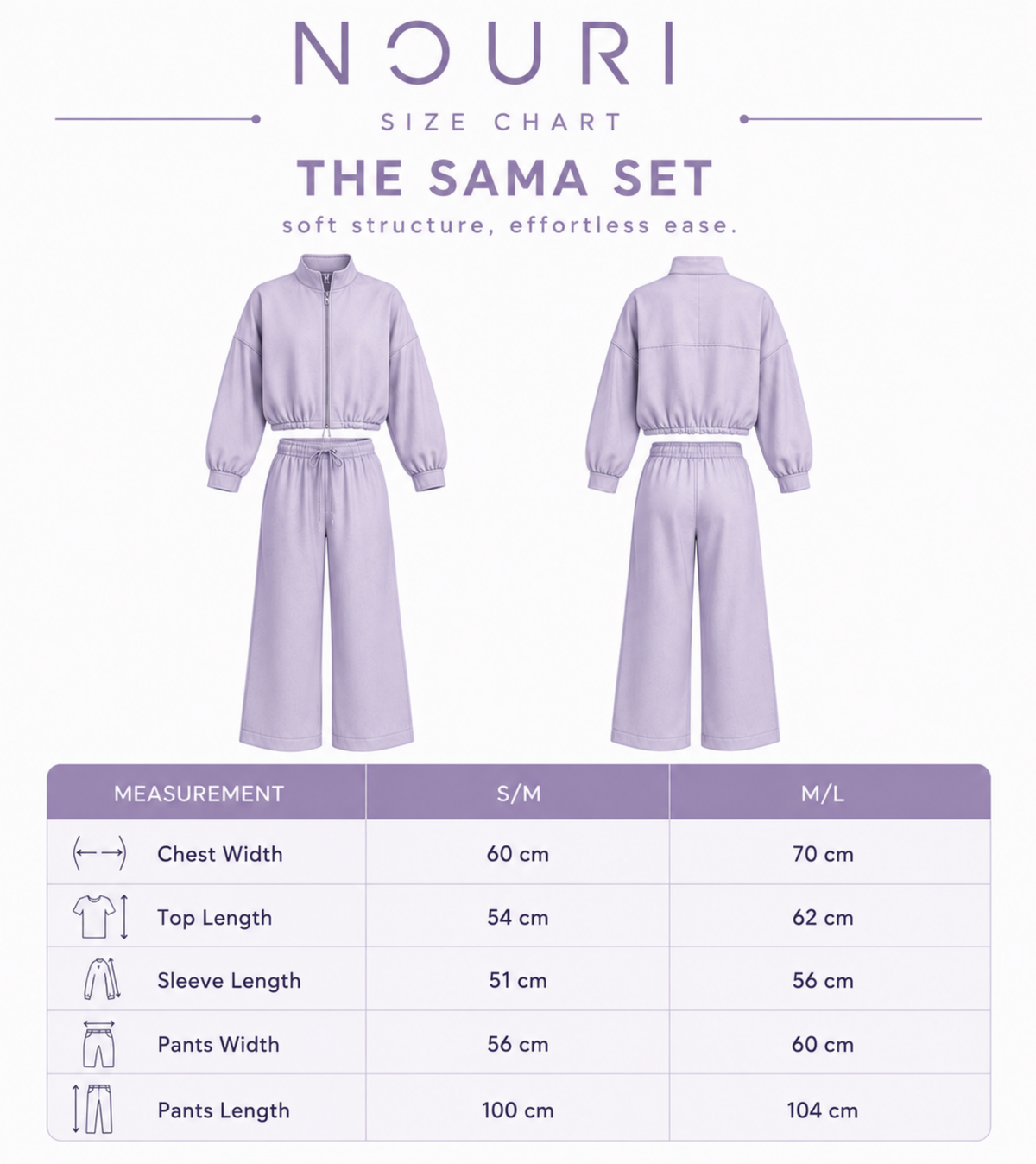 Sama Set size guide